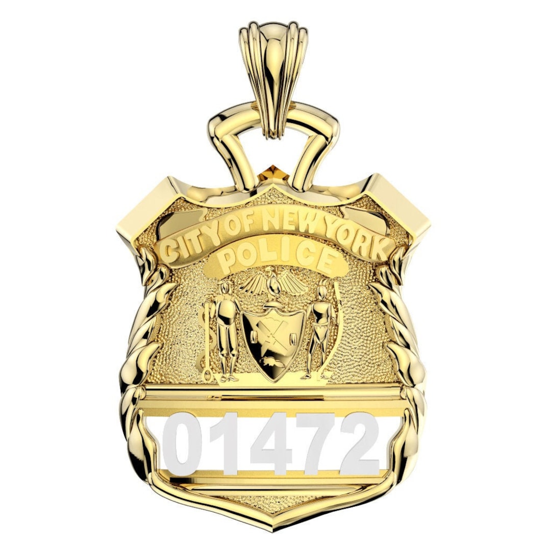 NYPD Shield Pendant - Police Officer - 10K Gold - Etsy