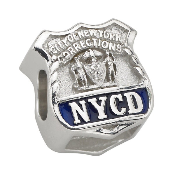 City of New York Corrections - NYCD Charm - Fits Pandora Bracelets - Sterling Silver