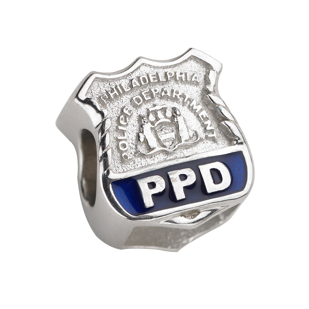 Philadelphia Police Charm - Fits Pandora Bracelets - Sterling Silver - PPD Charm