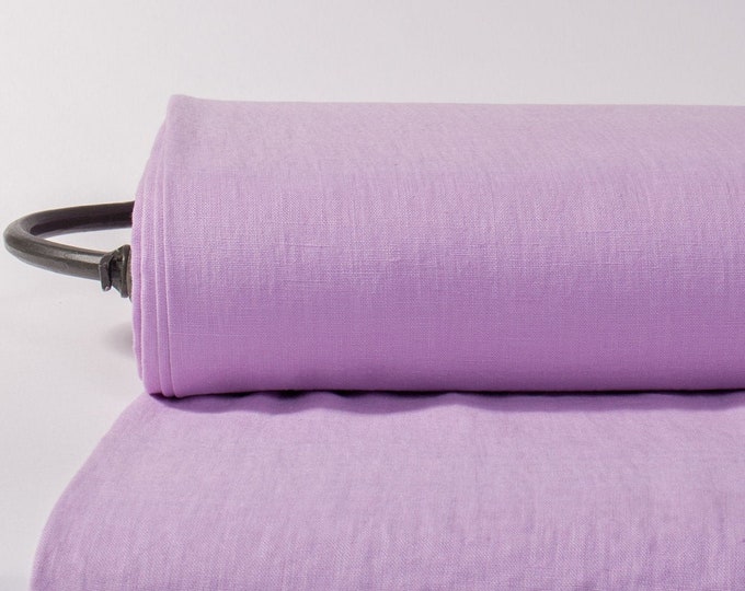 Light Purple Linen Fabric: Medium Weight, Pre-Washed, Durable - By The Yard
