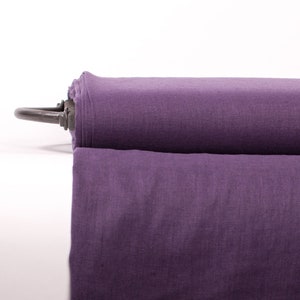 100% Pure Linen Fabric: Vibrant Purple,  Medium Weight & Certified Quality