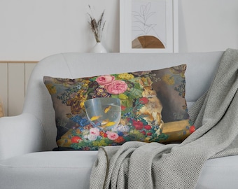 Elegant Home Decor Throw Pillow Case, Stylish Sofa Cushion. Unique Easter Gift for Mom's Chic Room.