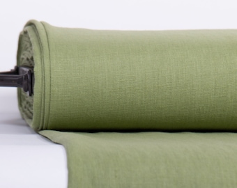 Fern Green 100% Pure Linen Fabric - Medium Weight European Flax - Perfect for Custom Sewing, Creative Projects & Small Business Creations