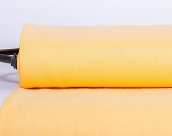 Yellow Medium Weight Pre-Washed Linen Fabric: A Durable, Solid and Organic Textile for Outfits, Drapes and Tablecloths