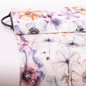 LinenBuy Pure 100% Linen Fabric Floral Fluorescencia. Sold by The Yard