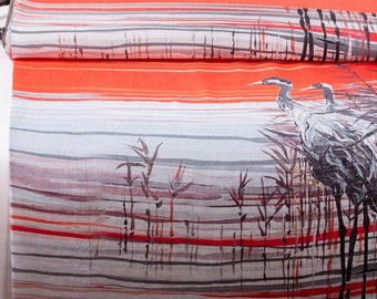Nature Print Linen Material - French Linen Sewing Fabric by the Yard. Linen Dressmaking Fabric - Fast Shipping Worldwide