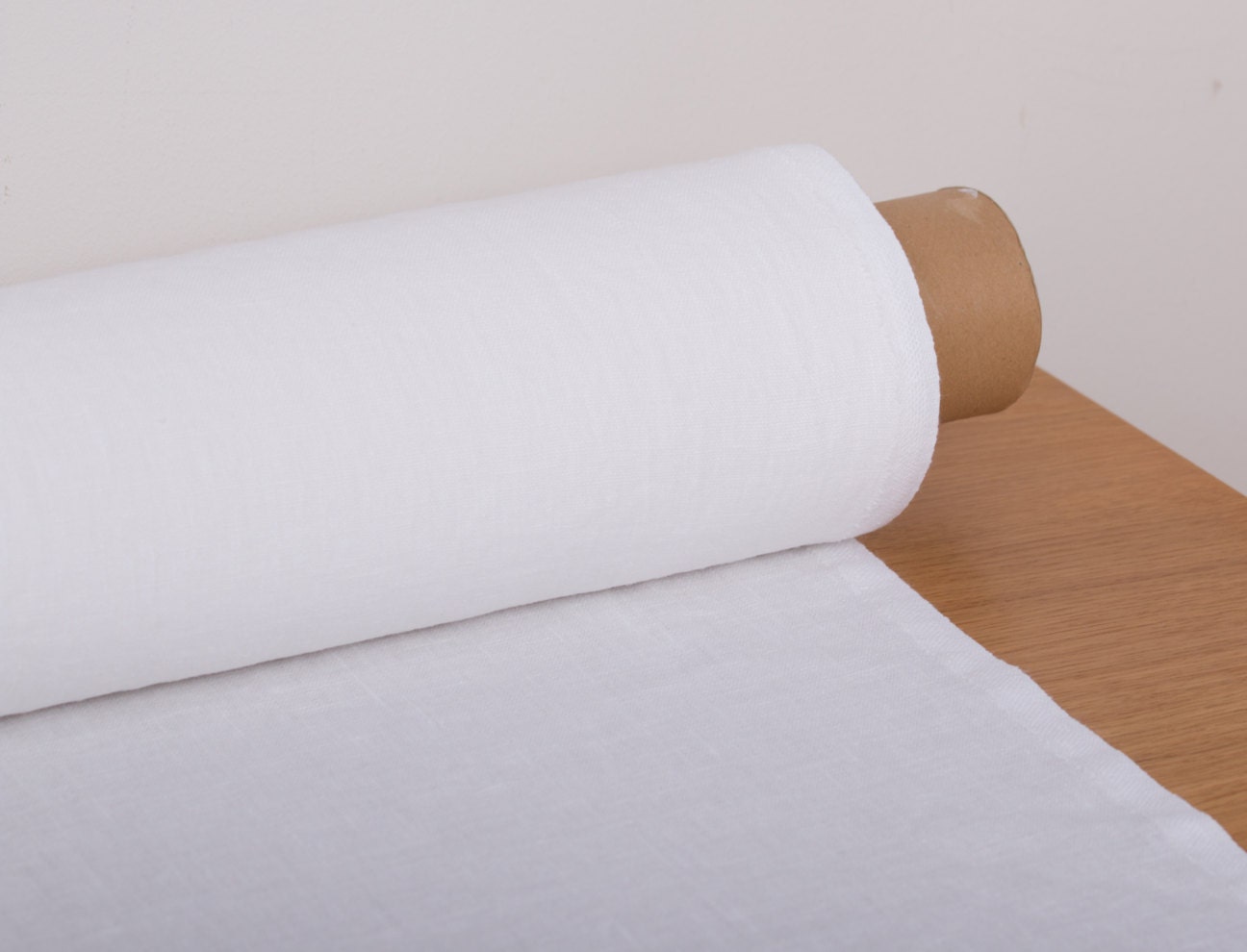 Linen fabric 280gsm Heavyweight Stark white washed 100 pure linen