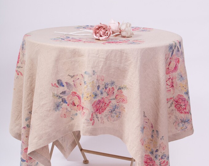 LINEN TABLECLOTH Rectangle, Square Tablecloth, Tablecloth Wedding, Rustic Tablecloth, Organic Tablecloth