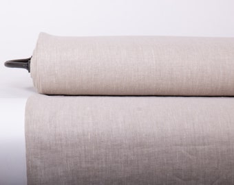 Natural Undyed Lightweight Linen Fabric - Soft & Breathable. Natural Color Lightweight Linen - OEKO-TEX and European Flax Certified