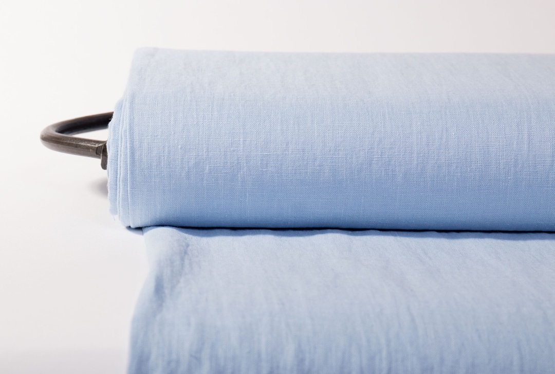 Sky Blue Medium Weight Linen Fabric main image 1