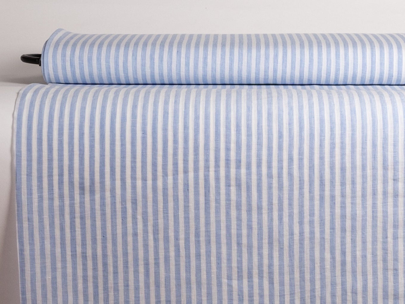 Lita Stripe Linen, French Blue + White