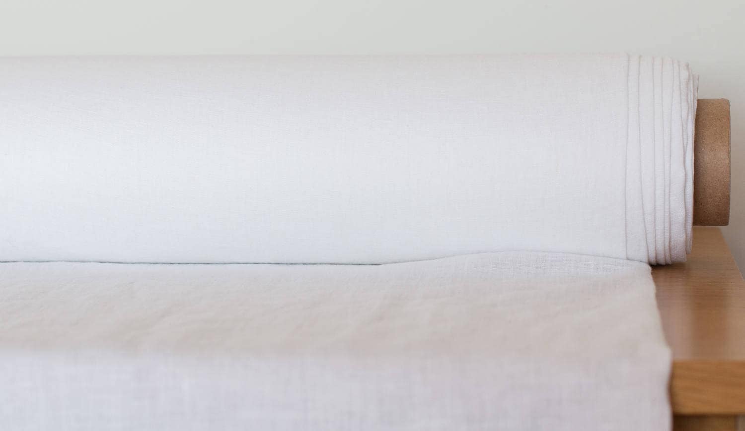 Linen fabric 200gsm stark white, wash and soften with organic softeners
