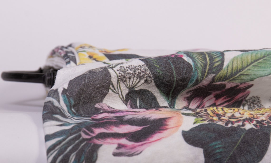 Pure 100 Linen Fabric. Floral Digital Print Fabric UTOPIA Etsy