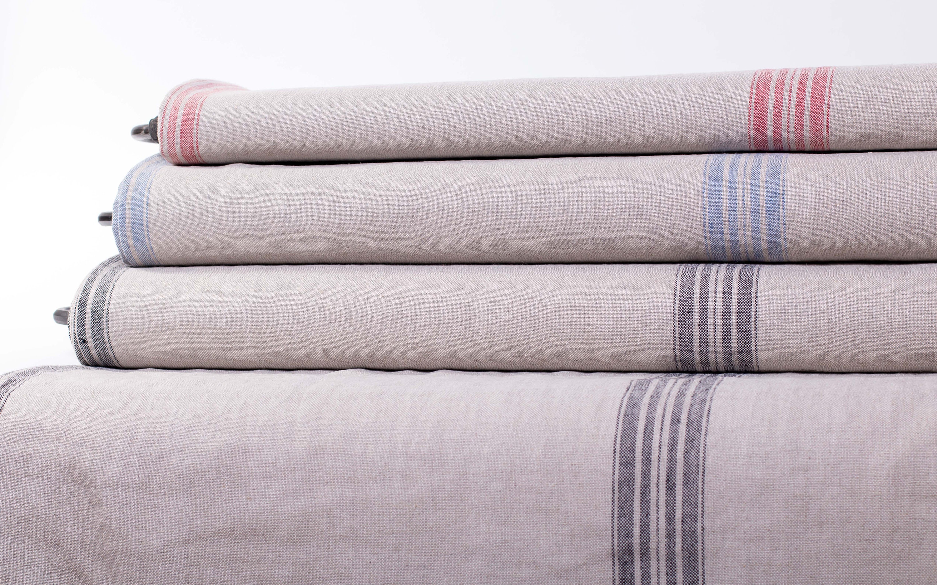 Japanese Thick Linen Kitchen Towels, Stripe