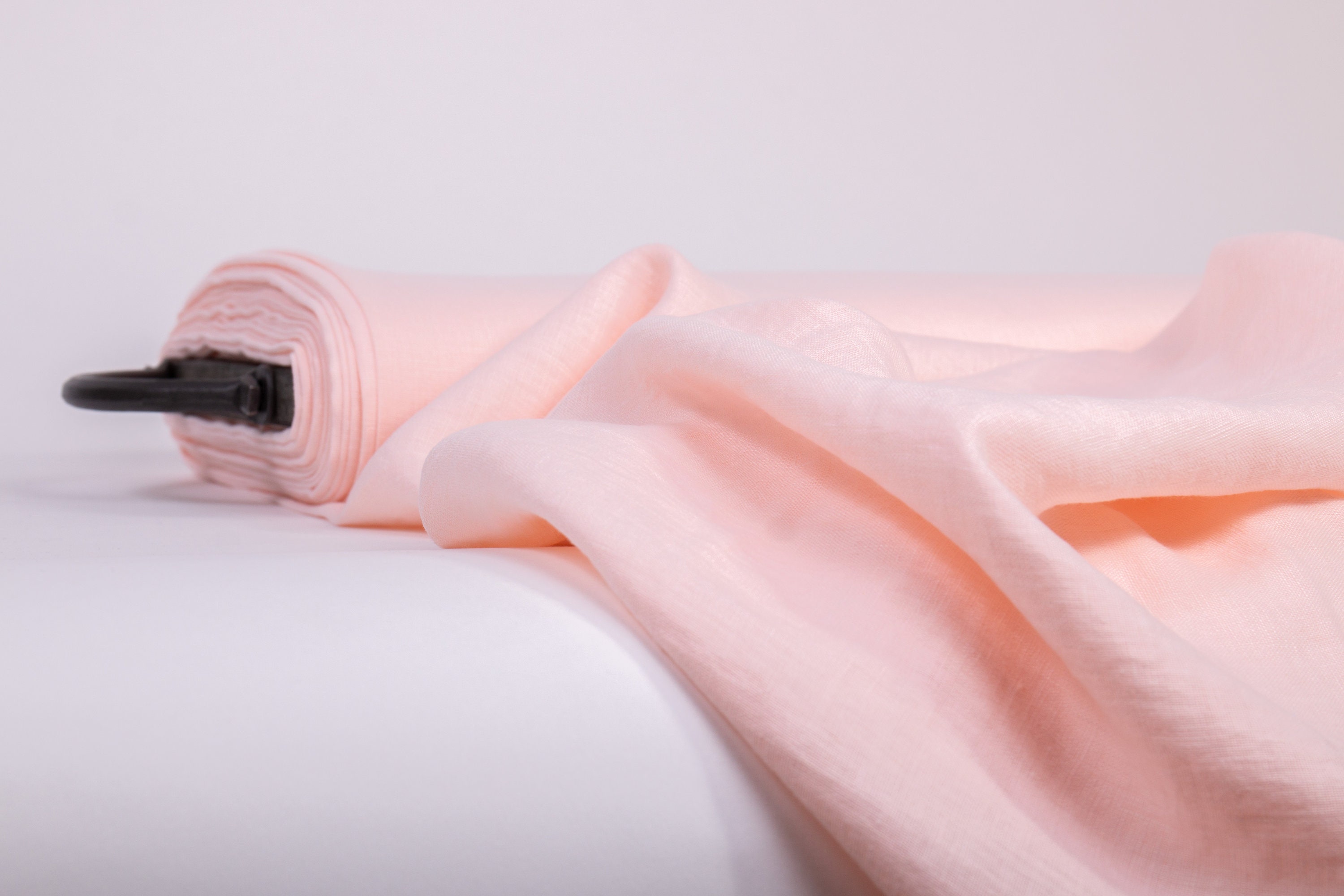 Pure 100 Linen Fabric Pastel Pink Medium Weight PreWashed Durable