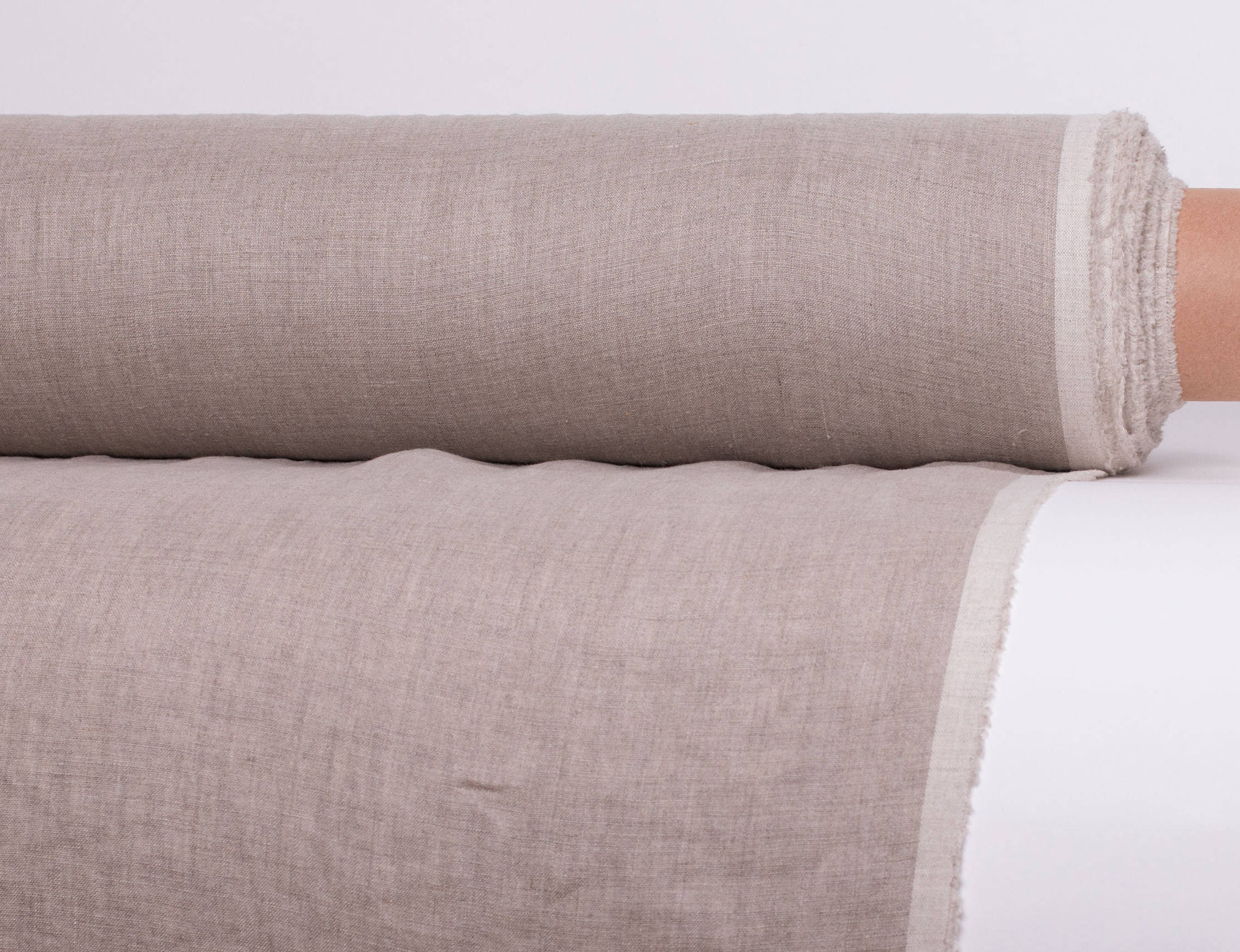 Pure 100 135gsm Lightweight Linen Fabric Notdyed Washed Etsy