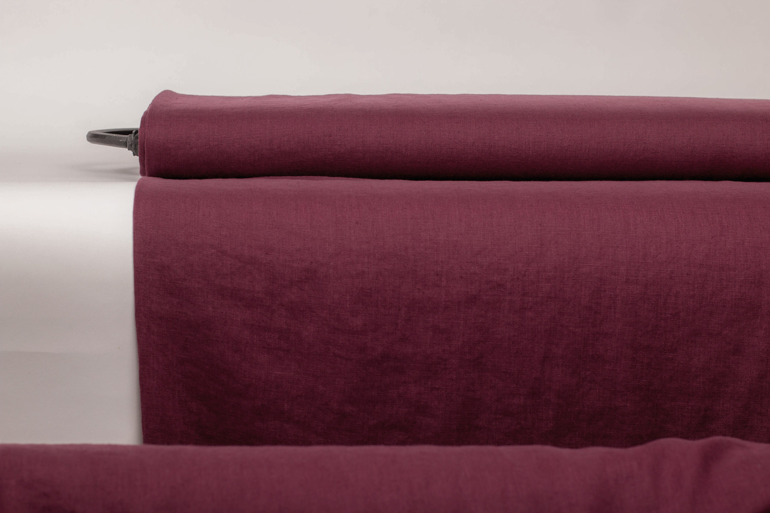 Burgundy, Solid Plain Upholstery Velvet Fabric By The Yard