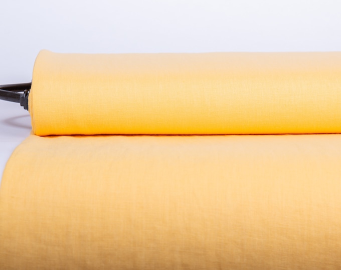 Top-tier Yellow Linen Fabric Sold by the Yard and Meter