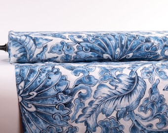 Linenbuy Le Bijou Linen Fabric Digitally Printed Medium Weight Washed Sold by The Yard M2-0220-0160