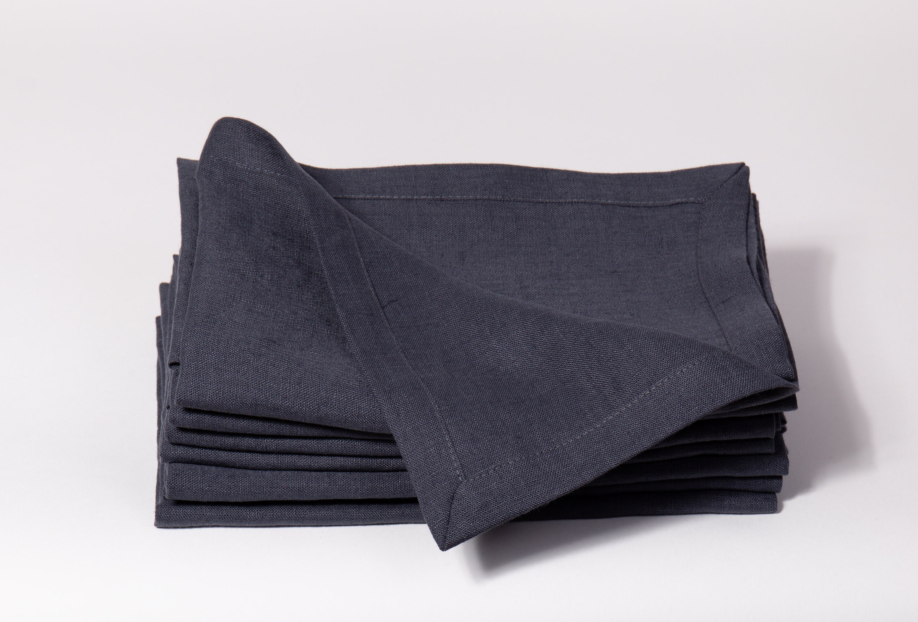 Linen napkins set of 4, Washed handmade linen napkins