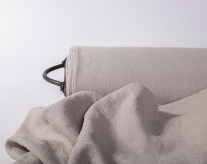 Pure 100% 135gsm Lightweight  Linen Fabric Not-Dyed Washed Durable Organic Fast Shipping via FedEx  for standard shipping price By the yard