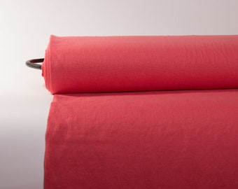 Wholesale 100% Pure Linen Fabric - European Flax - Wholesale Pink Linen Fabric - Perfect for Sewing, Tablecloths, & More