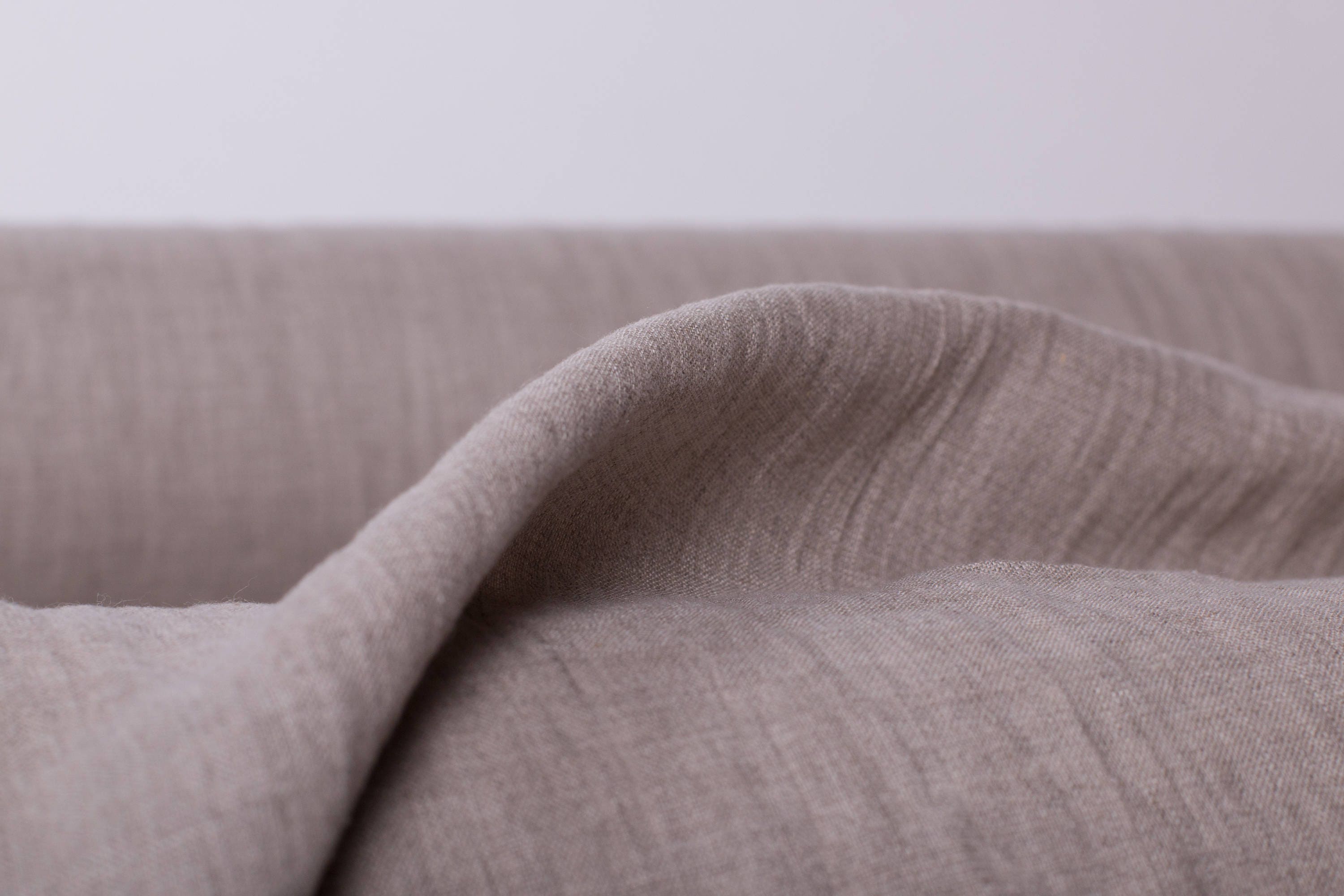 Pure 100 135gsm Lightweight Linen Fabric NotDyed Washed Durable