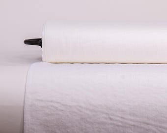 Heavyweight Linen Fabric, Stark White Linen By Yard, Pure Linen By Meter, Soft Washed Linen Material, Thick Bed Linen, Leinen Meterware