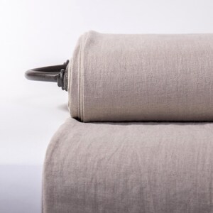 Natural undyed heavyweight linen fabric