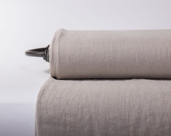 Wholesale 100% Pure French Linen Fabric - Heavyweight Natural Taupe Grey