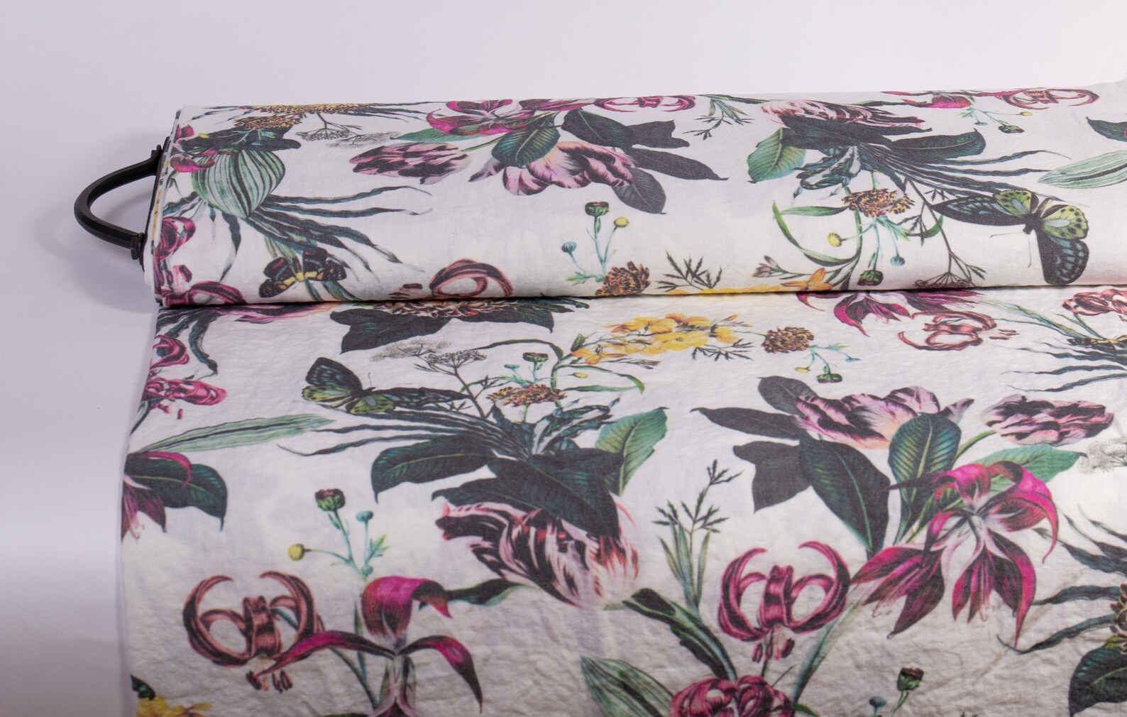 Pure 100 Linen Fabric. Floral Digital Print Fabric UTOPIA Etsy