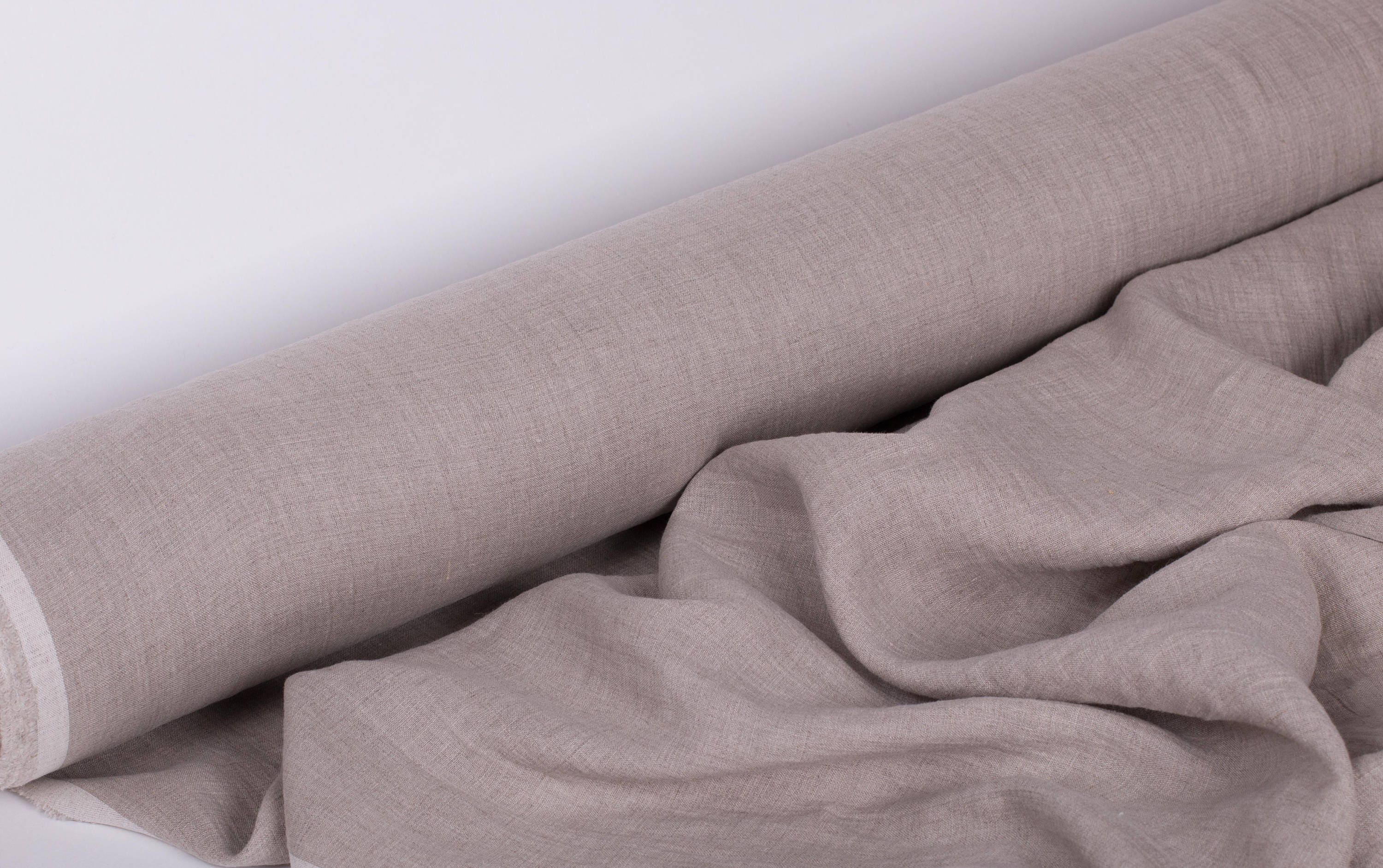 Pure 100 135gsm Lightweight Linen Fabric NotDyed Washed Durable