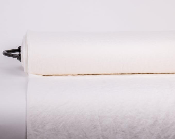 Off White Linen Fabric, Pure Natural Linen By Meter, Soft Washed Linen By Yard, Ivory Dress Fabric, Tablecloth Material, White Flax Material