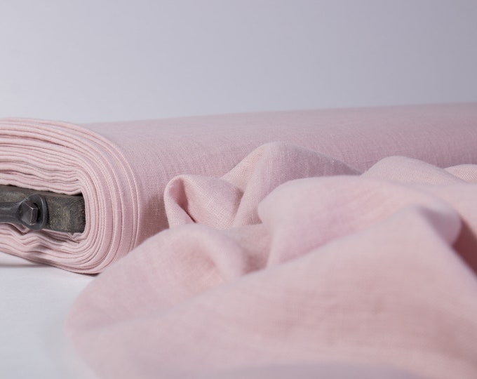Lightweight Dusty Rose Linen Fabric. Premium Lightweight Linen Fabric - Breathable & Versatile for Apparel
