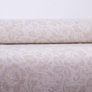 LeinenKaufen Doppelseitiger Baumwollmischgewebe Mit Blumenmuster für Ponchos, Decken, Tischdecken oder Vorhänge