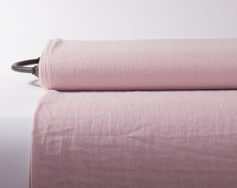 Dusty Rose Pure Linen Fabric - Medium Weight Natural Linen for Sewing, Apparel & Home Decor. Natural Linen for Clothing