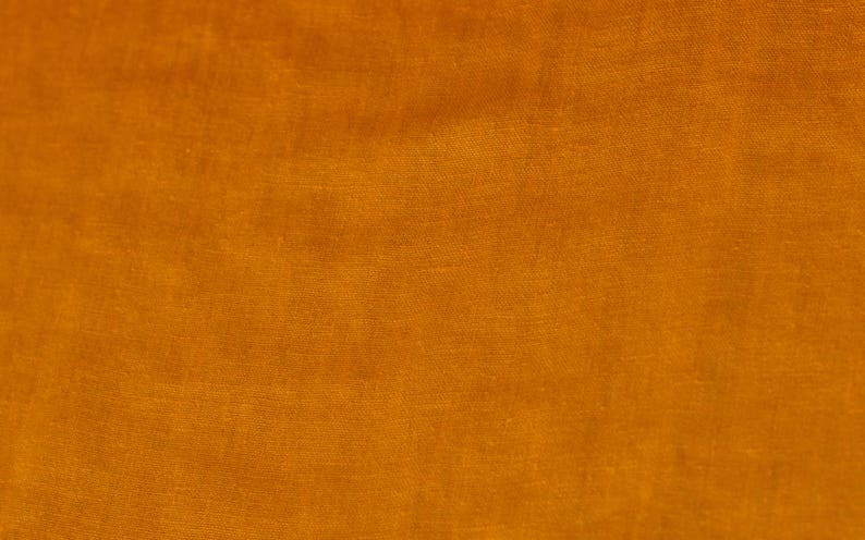 LINEN FABRIC 205GSM Mustard Mustard Yellow medium weigh pure 100/% linen washed linen fabric Linen fabric by the metre Fashion fabric