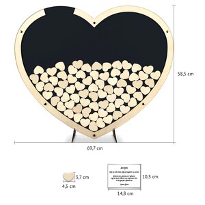 Wedding Guestbook Alternative Wedding Guestbook Heart of Wood incl. Wooden Hearts image 9