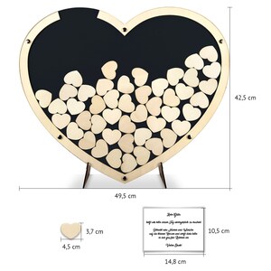 Wedding Guestbook Alternative Wedding Guestbook Heart of Wood incl. Wooden Hearts image 8