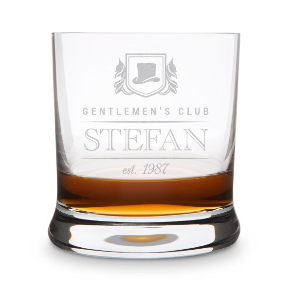 Personalisiertes Leonardo Whiskyglas Geschenk für Mann Männer Trauzeuge Papa Vater Freund Whisky Glas Name individuell - Gentlemen's Club