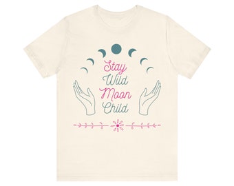 Stay Wild Moon Child T-Shirt, Boho Hippie Tee
