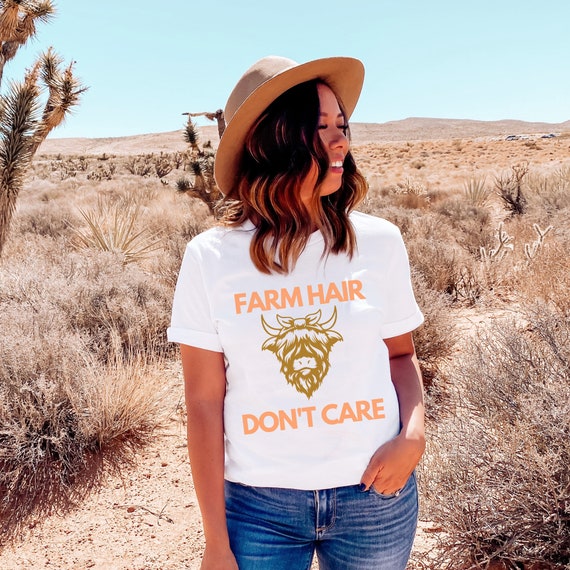 Farm Hair Don't Care Shirt Funny Shirt For Farmer Farm Hair Don't Care Shirt Funny Shirt For Farmer