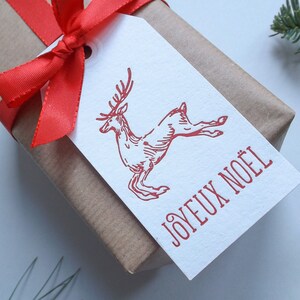 Letterpress Christmas Gift Tags set of 5 afbeelding 1