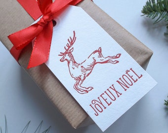 Letterpress Christmas Gift Tags | set of 5