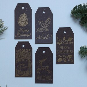 Letterpress Christmas Gift Tags set of 5 afbeelding 4