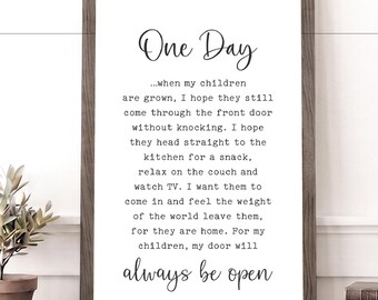 One Day When My Children Are Grown Framed Sign, Gift for Mom, Mothers Day Gift