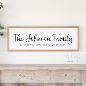 Personalized Home GPS Coordinates Sign, Family Last Name Housewarming Gift Sign, New Home Gift, Home Coordinates Sign
