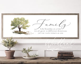 Family Like Branches on a Tree Framed Sign