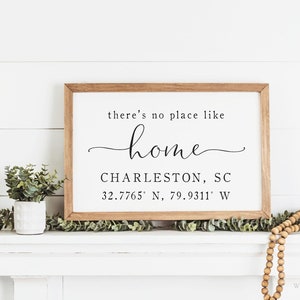 Home Coordinates Sign, GPS Coordinates Sign, Housewarming Gift