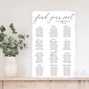 Wedding Seating Chart Sign, Acrylic Wedding Seating Chart, Find Your Seat, Custom Seating Chart Sign